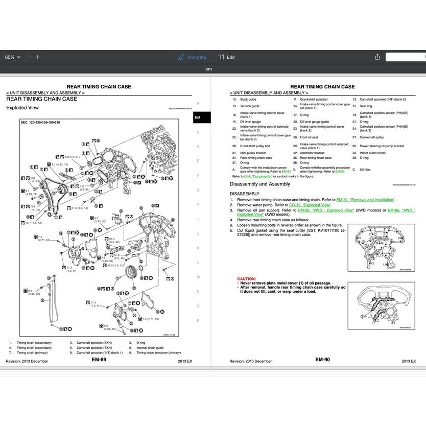 INFINITI EX37 (2008-2013) SERVICE WORKSHOP MANUAL
