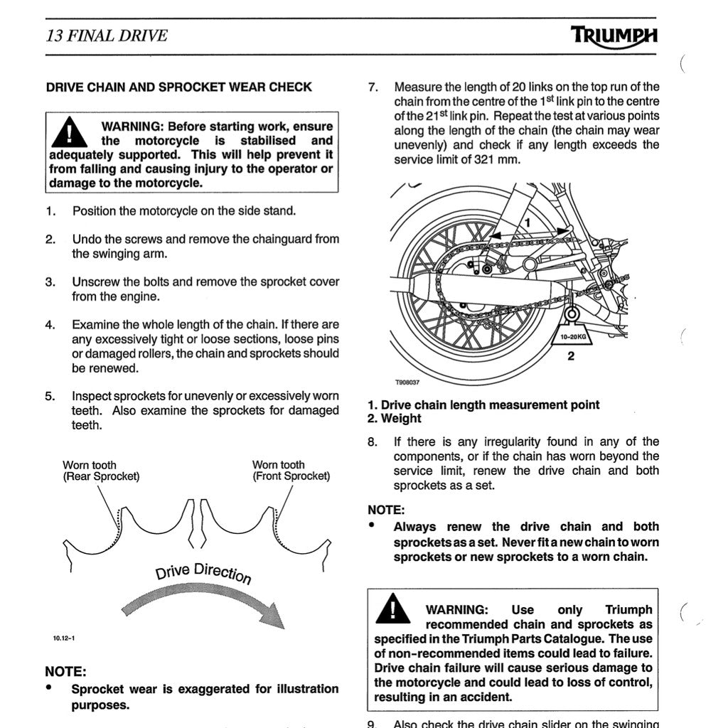 TRIUMPH BONNEVILLE T100 /THRUXTON/SCRAMBLER/AMERICA/SPEEDMASTER (2001-2016) SERVICE WORKSHOP MANUAL