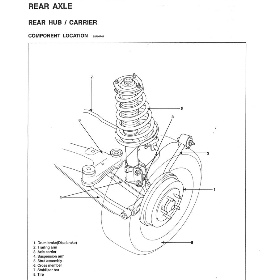 HYUNDAI TUCSON JM (2004-2009) SERVICE WORKSHOP MANUAL