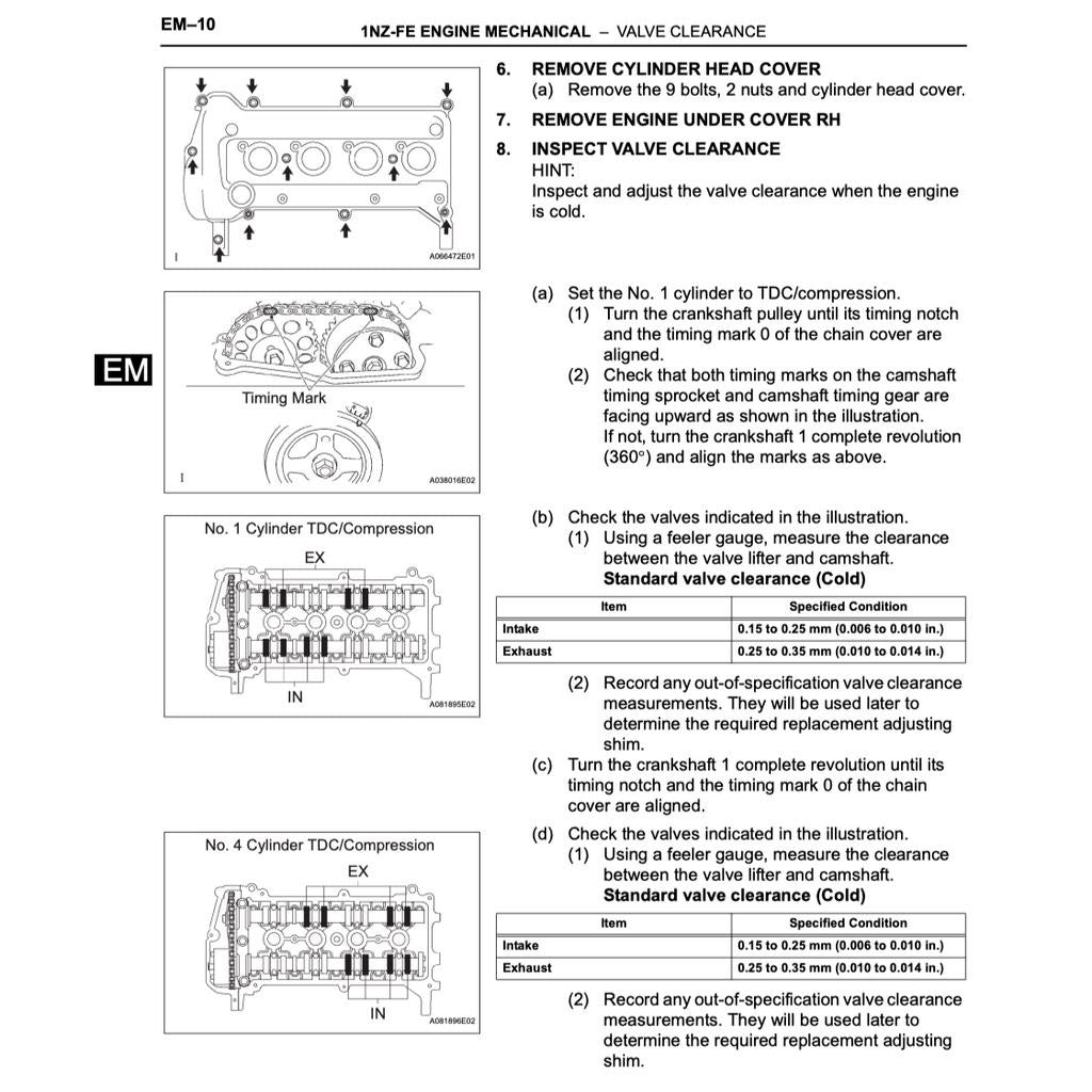 TOYOTA IST SCION XA NCP61 (2004-2007) SERVICE WORKSHOP MANUAL