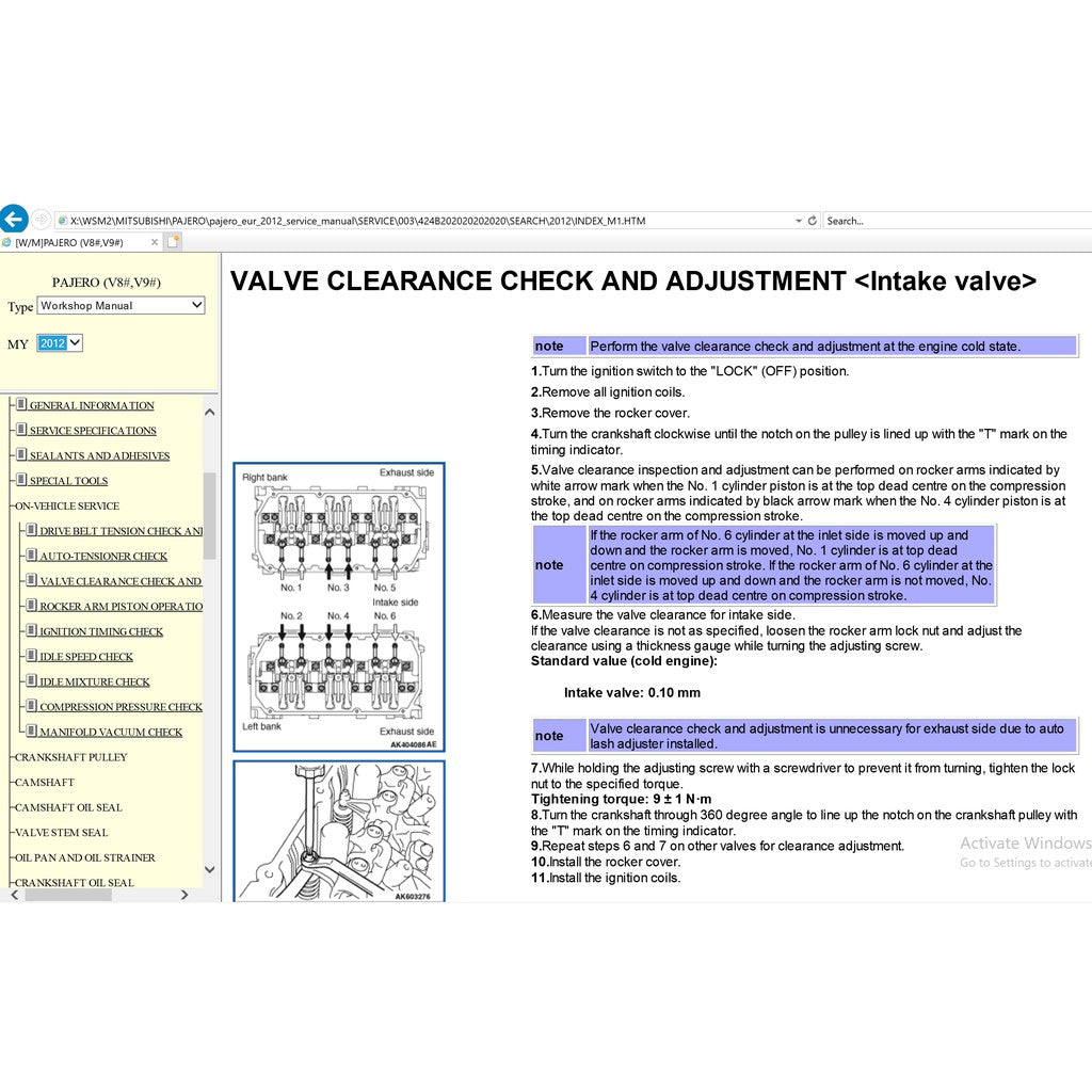 MITSUBISHI PAJERO IV V80/V90 (2006-2021) SERVICE WORKSHOP MANUAL