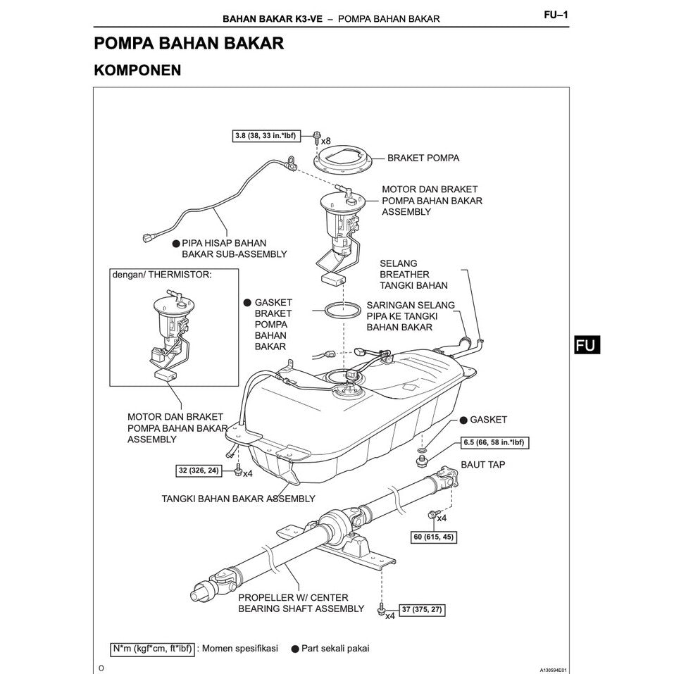 TOYOTA AVANZA F601/651 K3-VE (2004-2015) ENGINE SERVICE WORKSHOP MANUAL - BAHASA (INDO) VERSION