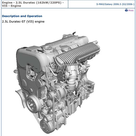 FORD S-MAX GALAXY (2006-2014) SERVICE WORKSHOP MANUAL