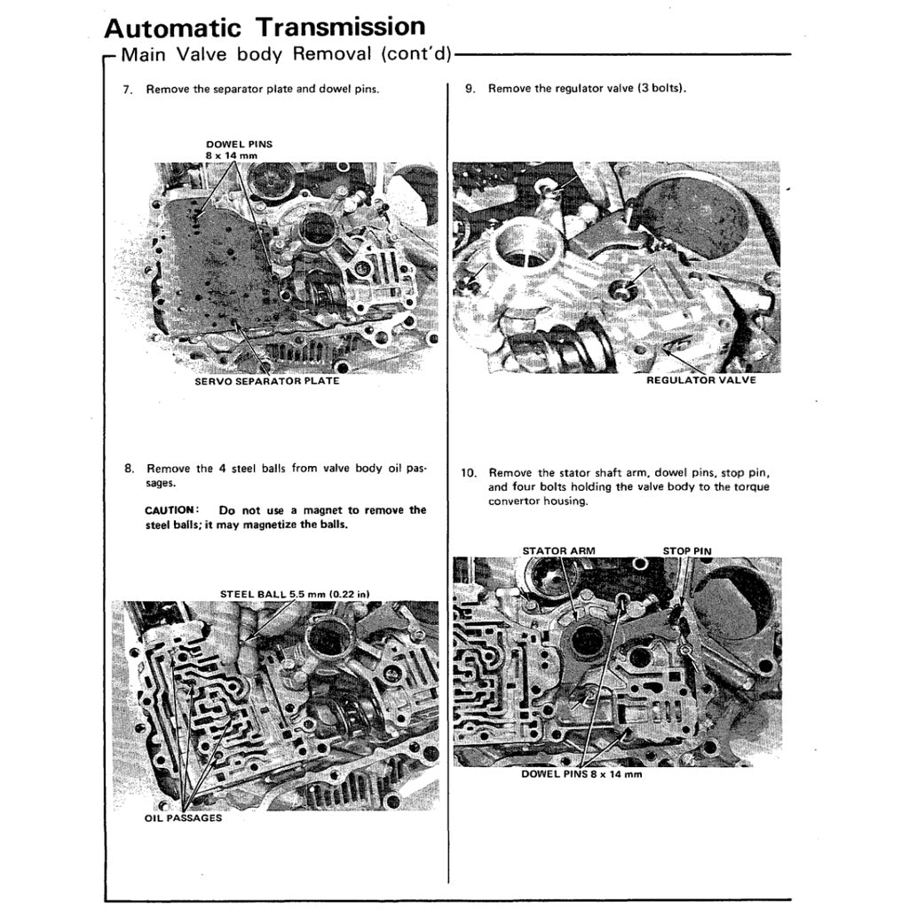 HONDA PRELUDE AB B1-6 BB (1982-1986) SERVICE WORKSHOP MANUAL
