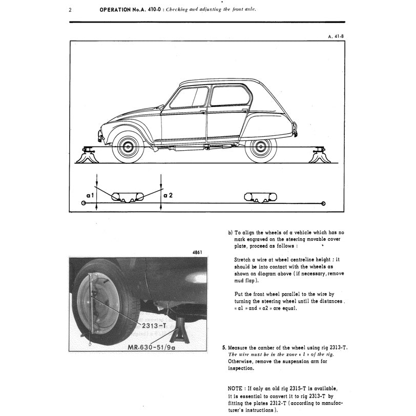 CITROEN 2CV, DYANE, MEHARI, 2 CV VAN, 3 CV (1964-1986) SERVICE WORKSHOP MANUAL