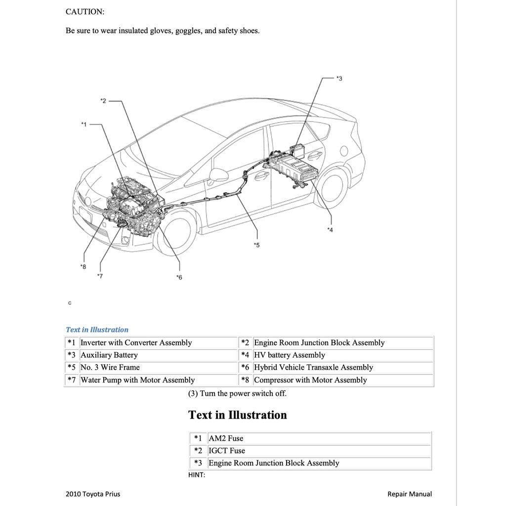 PRIUS TOYOTA PRIUS ZVW 30 (2009-2015) SERVICE WORKSHOP MANUAL