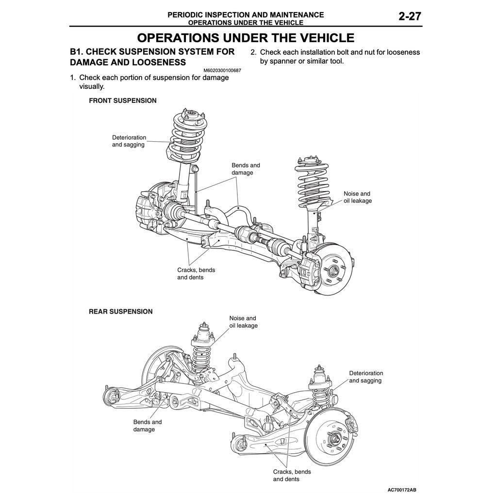 ASX MITSUBISHI ASX (2011-2019) SERVICE WORKSHOP MANUAL