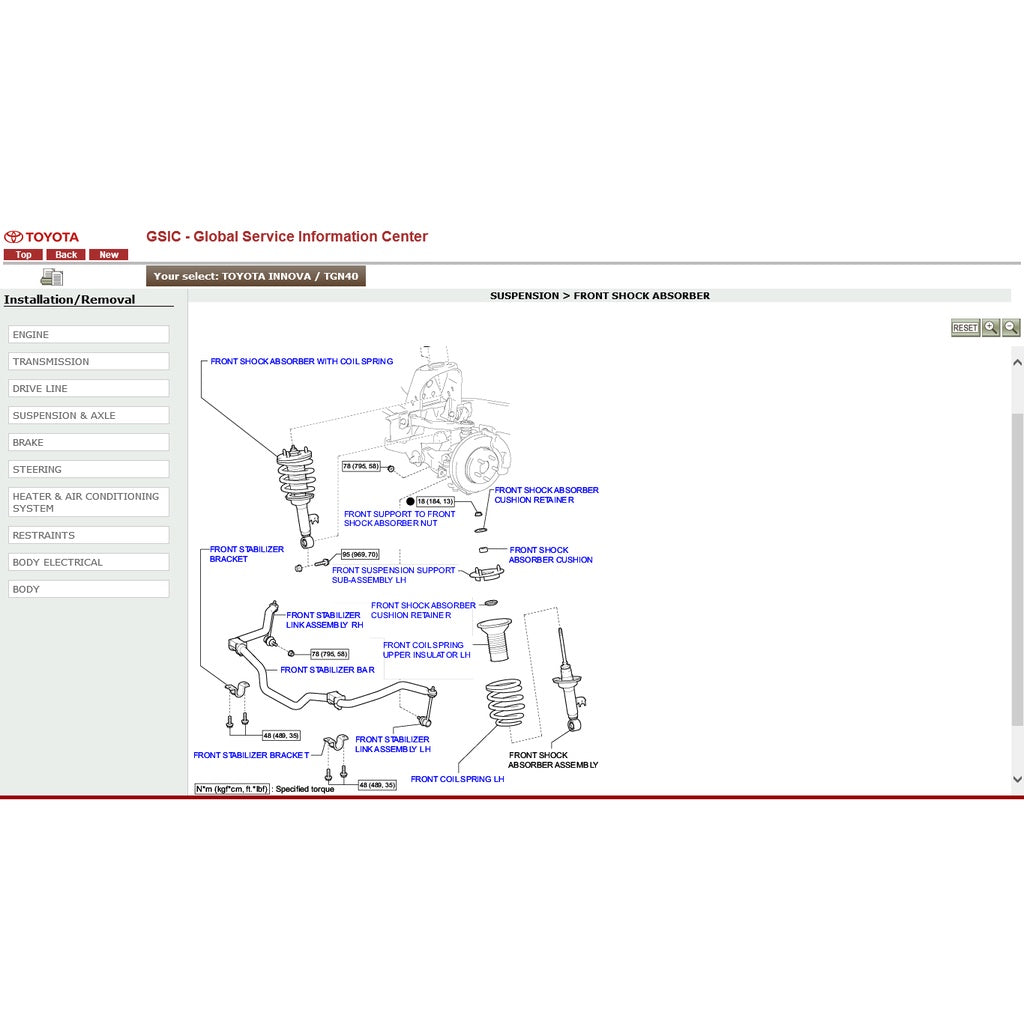 TOYOTA INNOVA/ KIJANG TG/AN40 (2004-2015) SERVICE WORKSHOP MANUAL