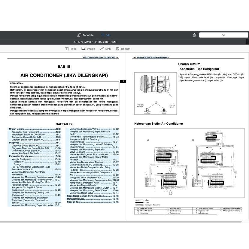 SUZUKI APV (2005-2009) SERVICE WORKSHOP MANUAL - BAHASA INDO VERSION