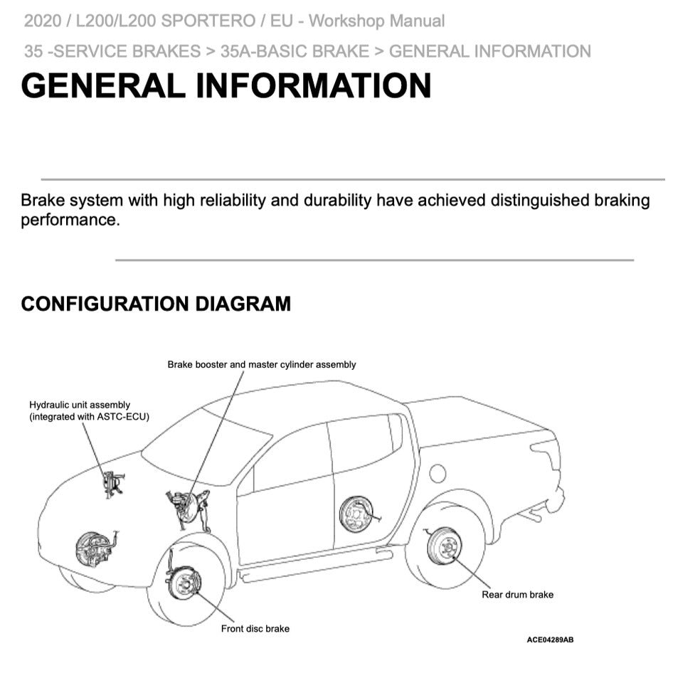 MITSUBISHI TRITON L200 KJ/KK/KL (2015-2023) SERVICE WORKSHOP MANUAL