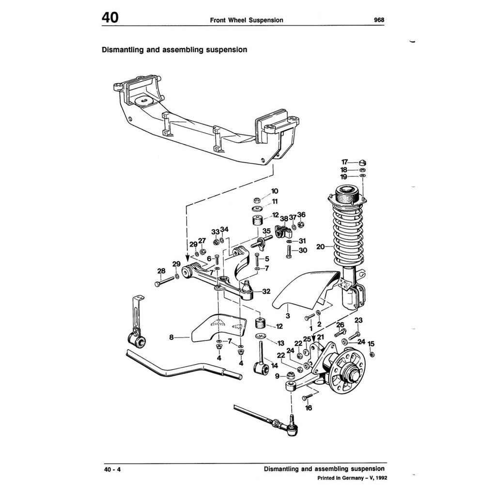 PORSCHE 968 (1991-1995) SERVICE WORKSHOP MANUAL
