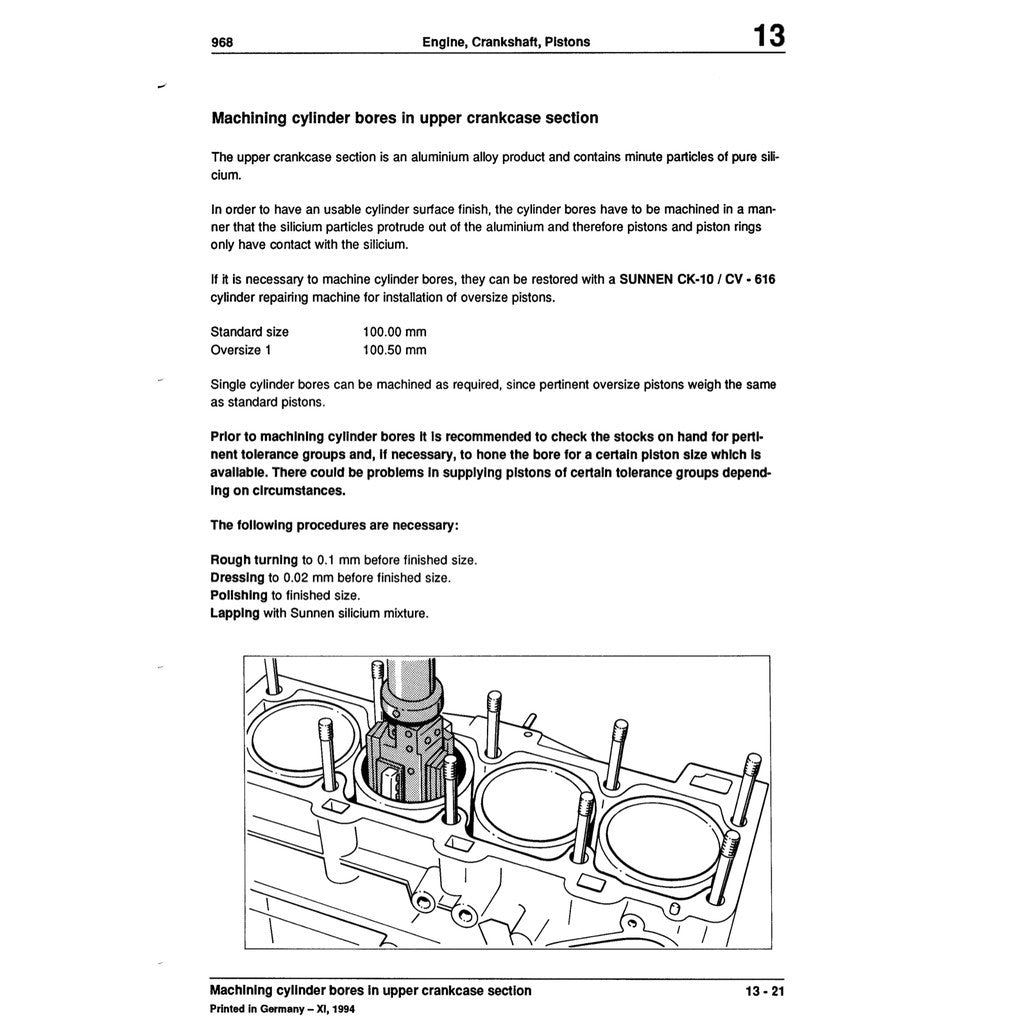 PORSCHE 968 (1991-1995) SERVICE WORKSHOP MANUAL