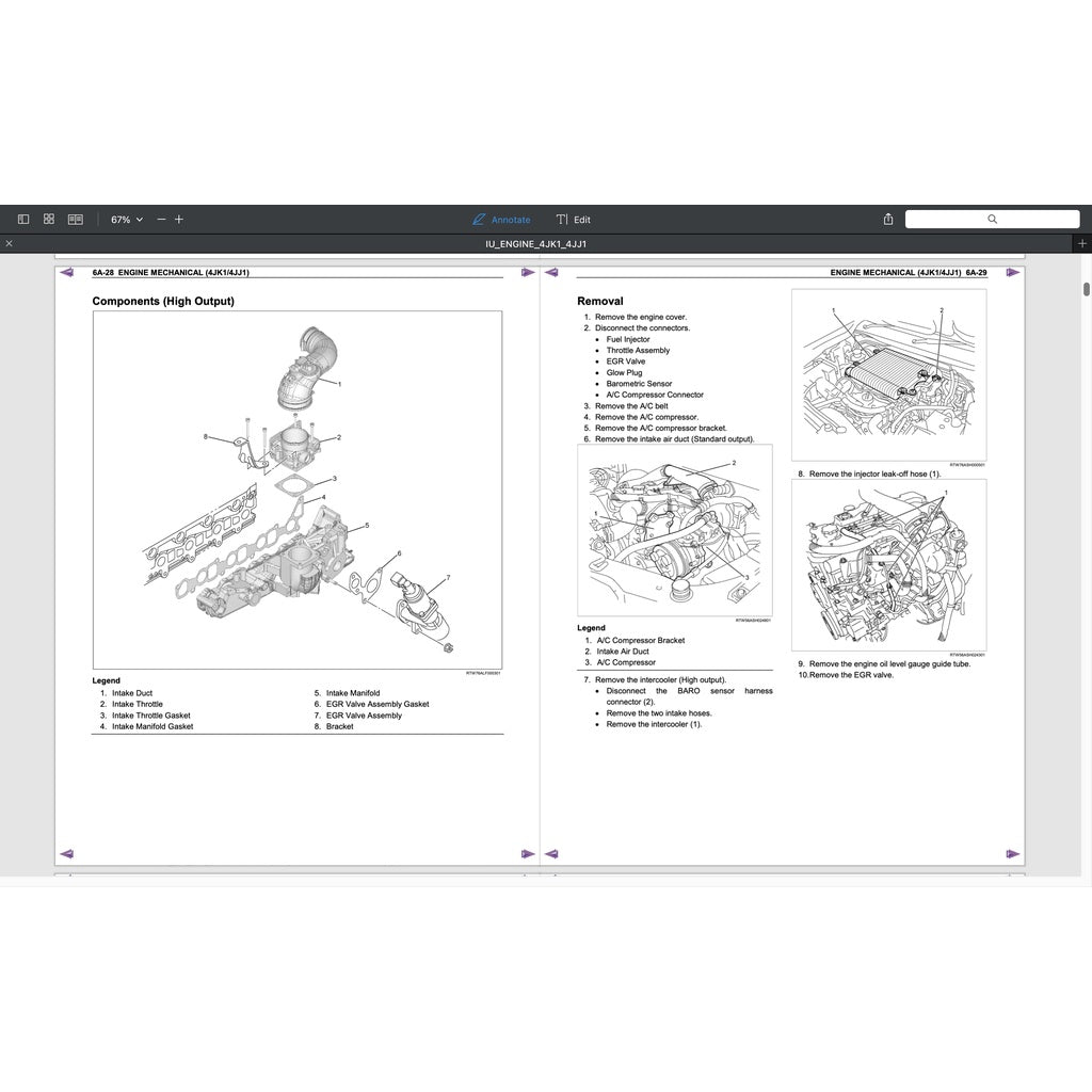 ISUZU ENGINE 4JK1 SERVICE WORKSHOP MANUAL- ISUZU D-MAX