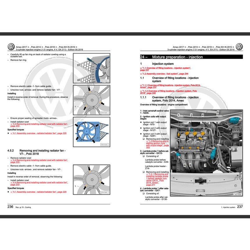 VW POLO MK5 6R (2010-2017) SERVICE WORKSHOP MANUAL