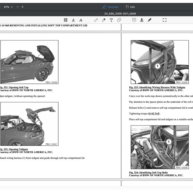 BMW Z4 E89 N52 N54 (2009-2016) SERVICE WORKSHOP MANUAL