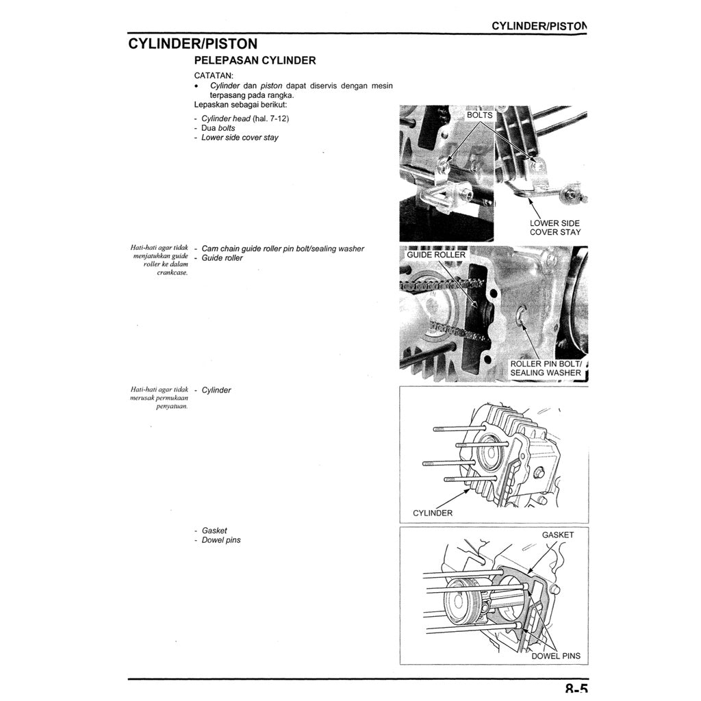 HONDA WAVE 110 SERVICE WORKSHOP MANUAL / BUKU PEDOMAN REPARASI