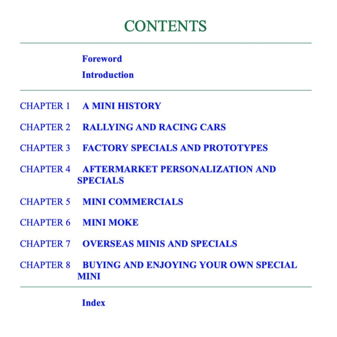 MINI CLASSIC SPECIALS & MOKE - Keith Mainland