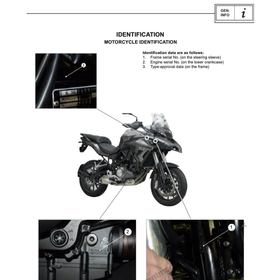 BENELLI TRK 502 (2017-2021) SERVICE WORKSHOP MANUAL + PARTS CATALOGUE + OWNER'S MANUAL