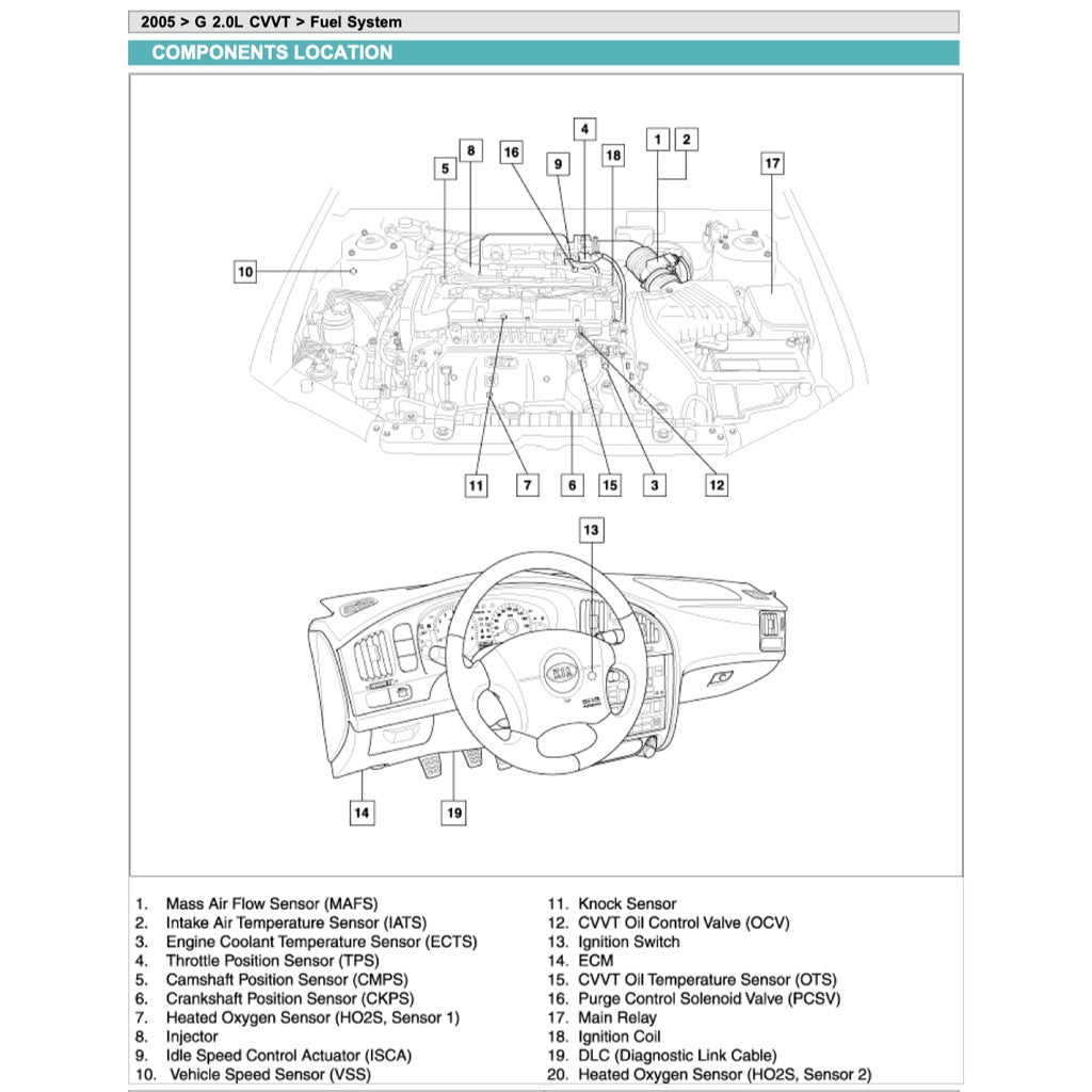 KIA CERATO / SPECTRA LD (2004-2009) SERVICE WORKSHOP MANUAL