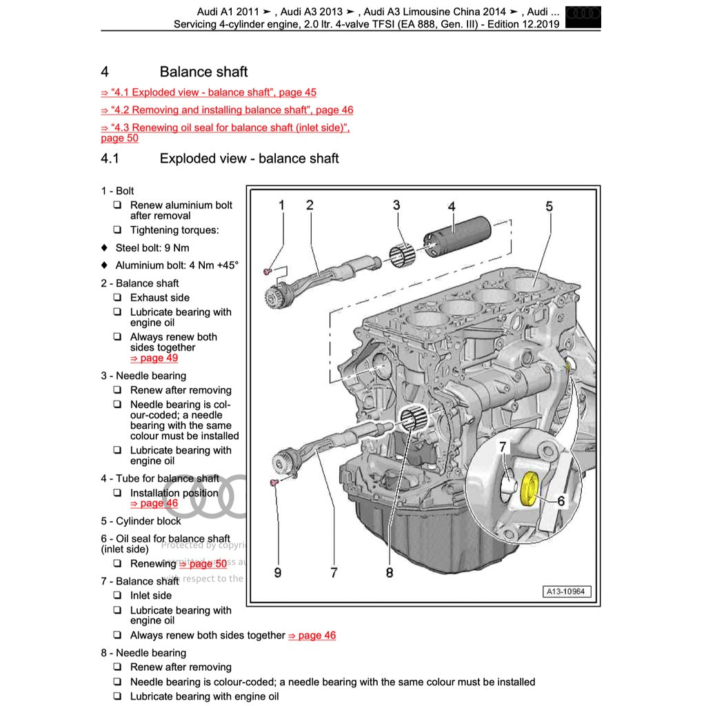 AUDI TT MK3 (2015-2023) SERVICE WORKSHOP MANUAL