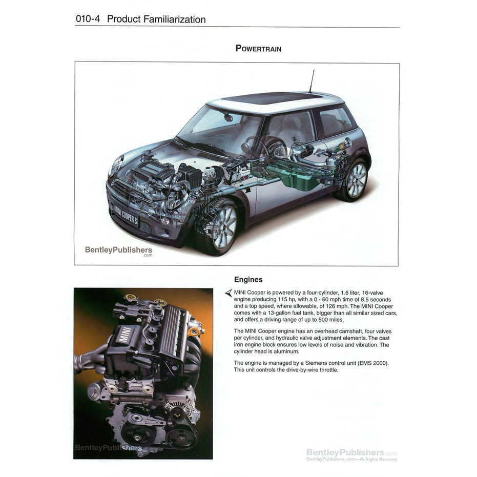 MINI COOPER S R50 R52 R53 JCW (2001-2006) WORKSHOP SERVICE REPAIR MANUAL