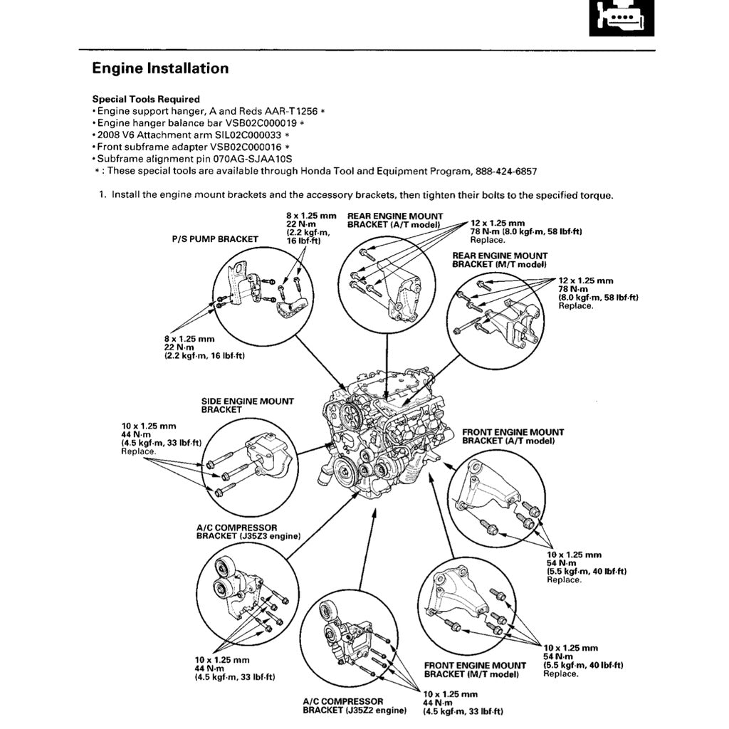HONDA ACCORD 8 CP (2008-2012) SERVICE WORKSHOP MANUAL