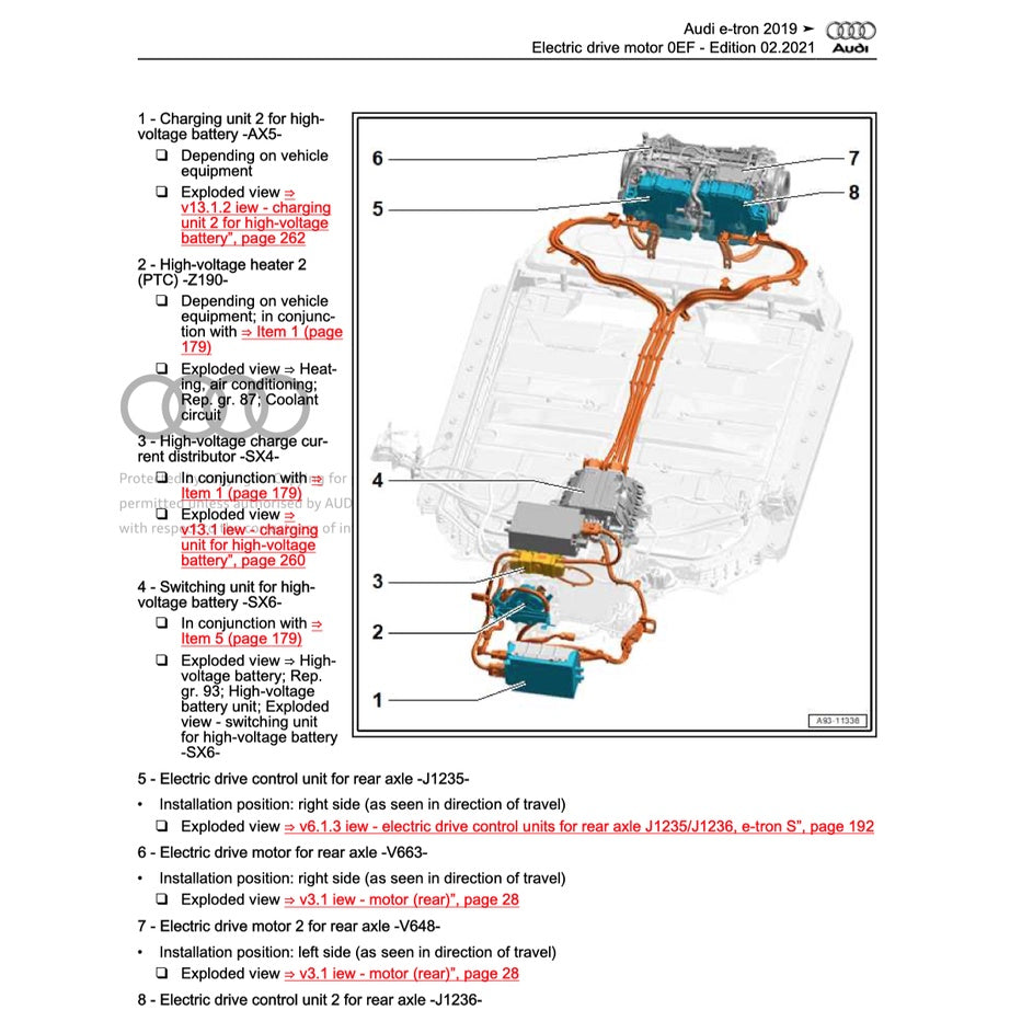 AUDI e-tron EV (2019+) SERVICE WORKSHOP MANUAL