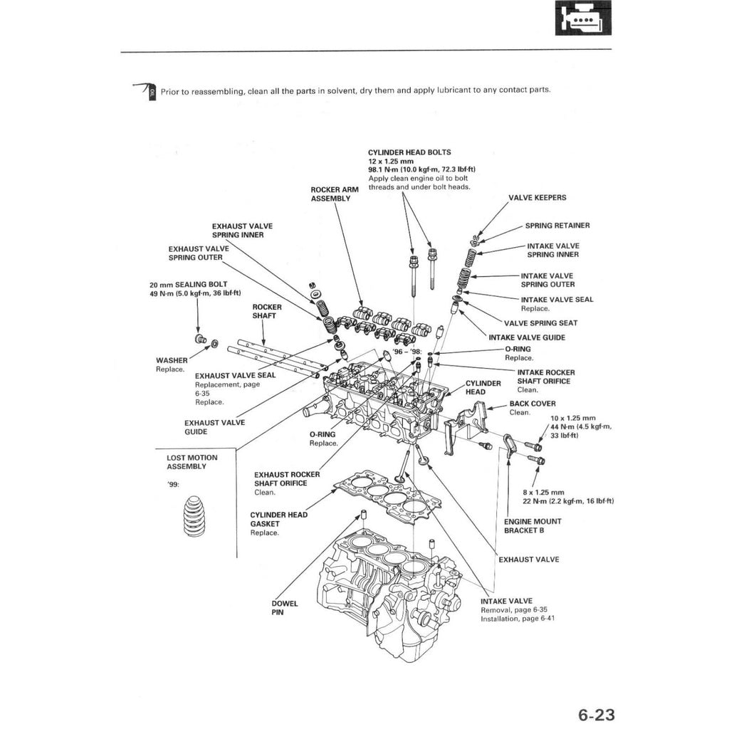 HONDA PRELUDE BB5-9 (1997-2001) SERVICE WORKSHOP MANUAL