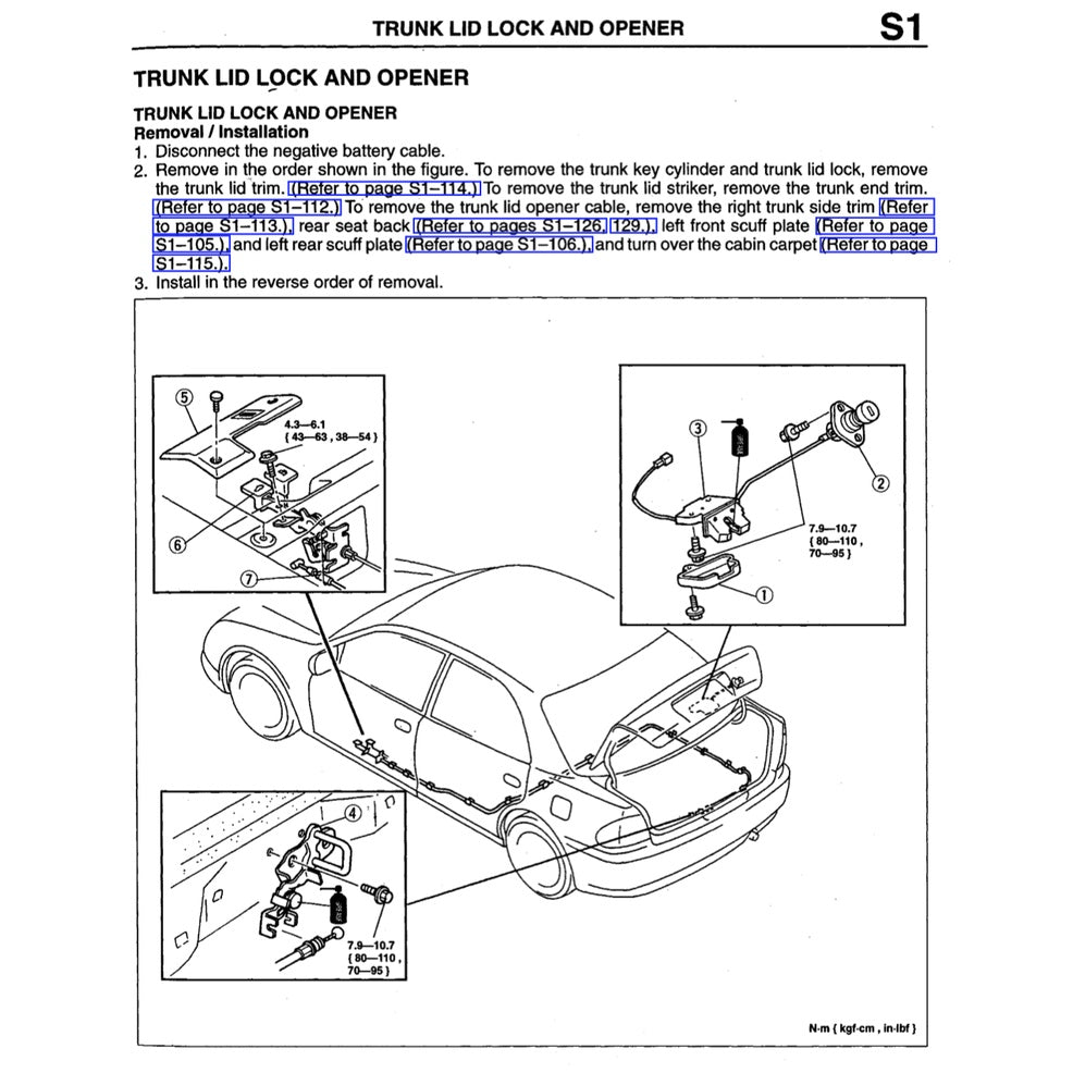 MAZDA 323 FAMILIA / PROTEGE BH (1994-1998) SERVICE WORKSHOP MANUAL