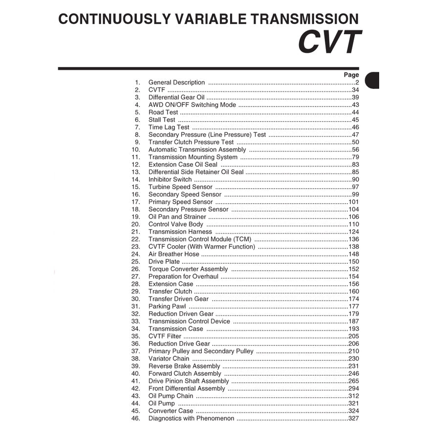 SUBARU XV / CROSSTREK GJ/GP (2012-2017) SERVICE WORKSHOP MANUAL