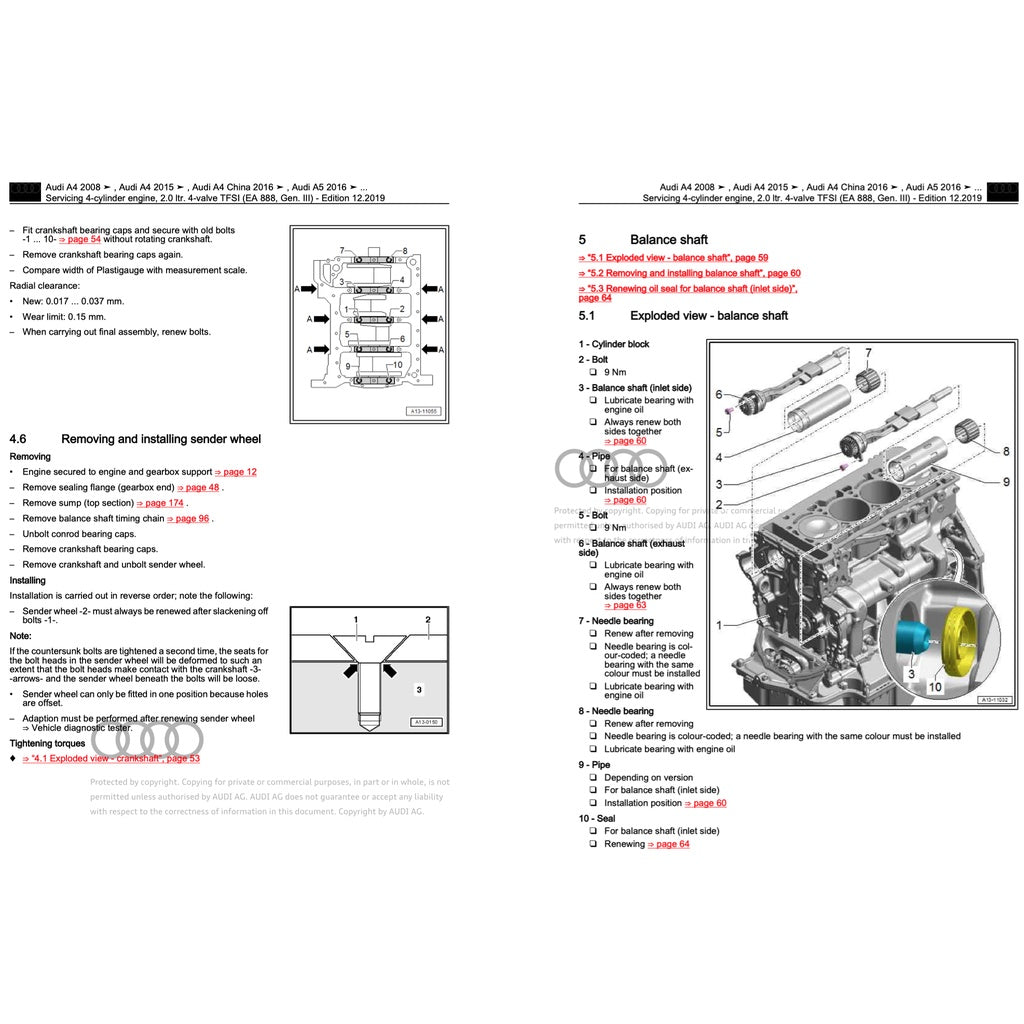 AUDI A4 B9 (2016-2024) SERVICE WORKSHOP MANUAL