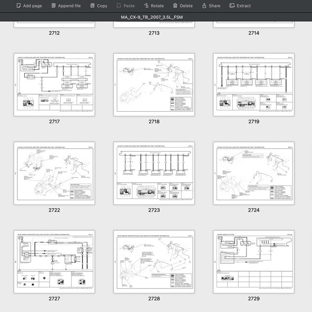 MAZDA CX-9 TB (2007-2015) SERVICE WORKSHOP MANUAL