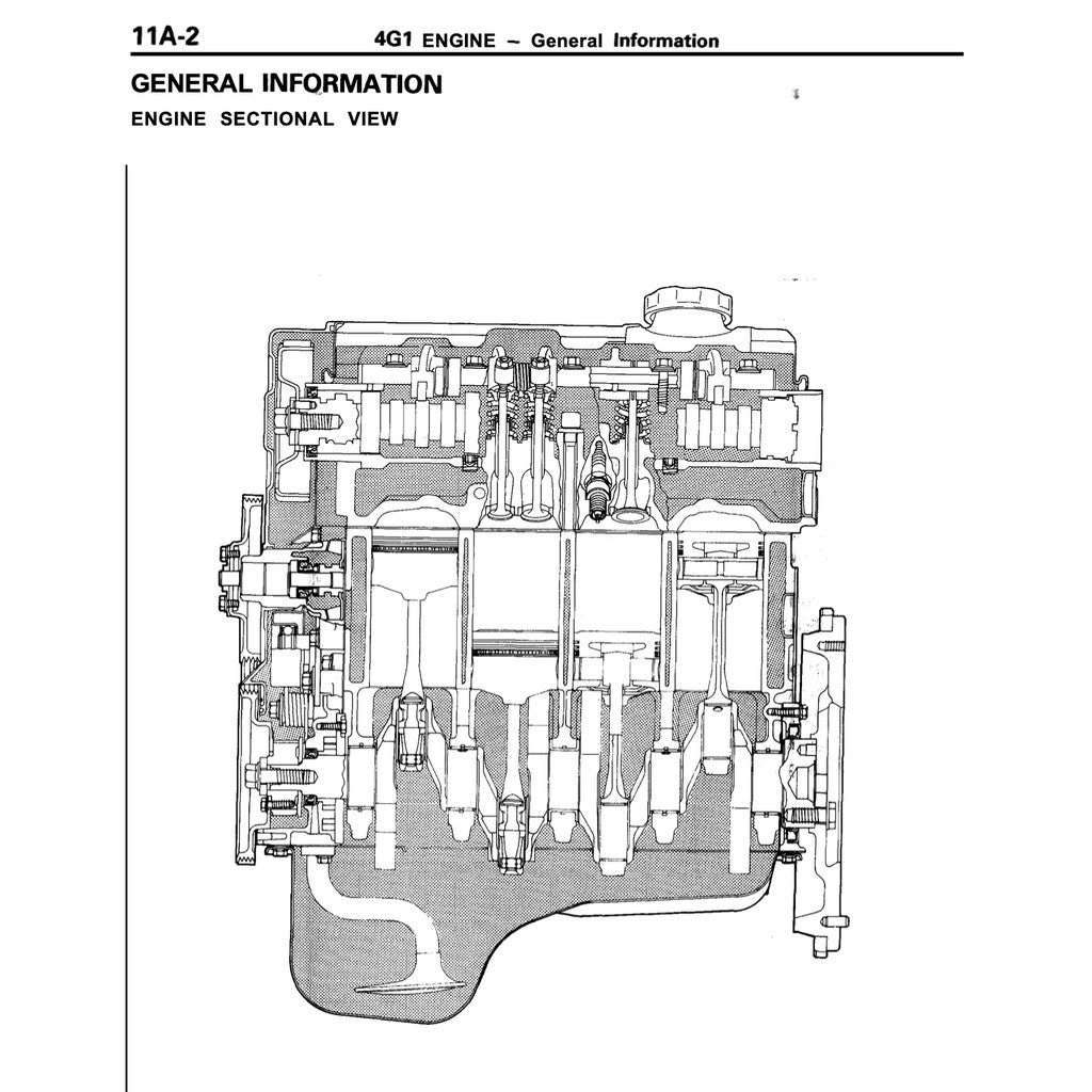 MITSUBISHI ENGINE ALL SERIES 3G/4G/4D/4A/4M/6A/6G/F8/F9 (1985-2005) REPAIR & SERVICE WORKSHOP MANUAL