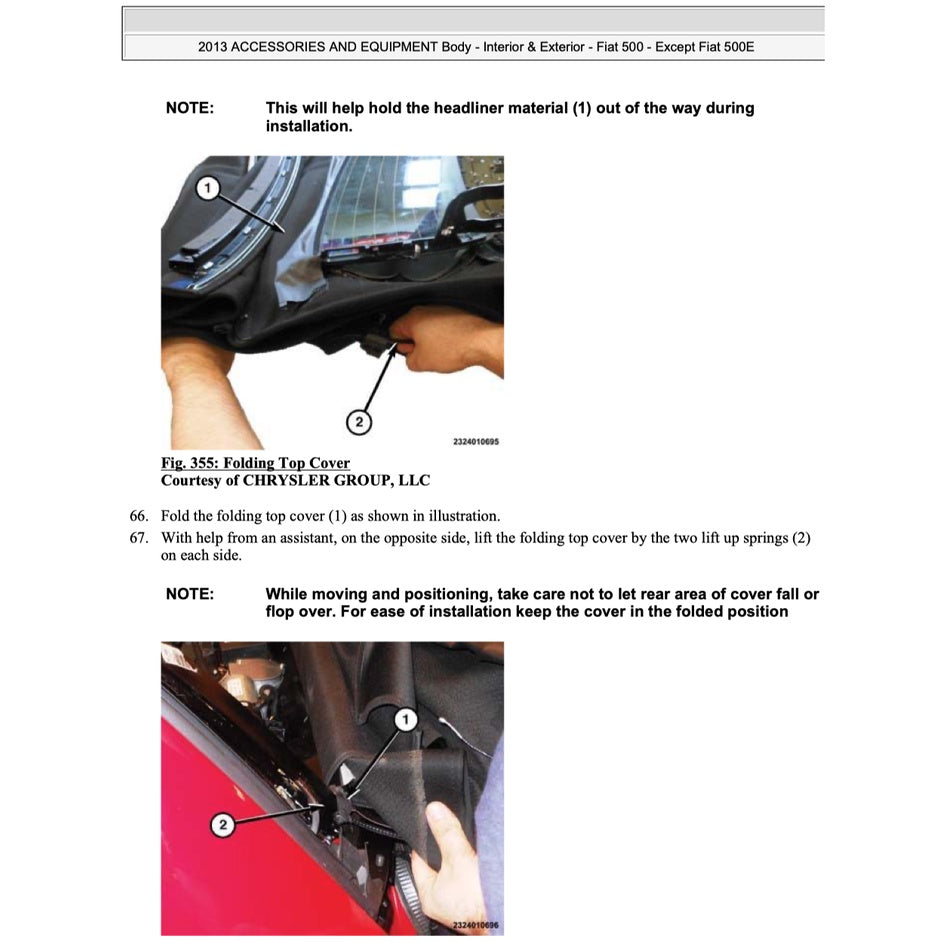 FIAT 500 (2009-2016) SERVICE WORKSHOP MANUAL