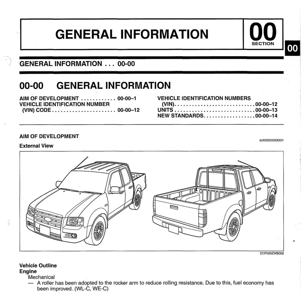 MAZDA BT50 BT-50 UN / J97M (2006-2011) SERVICE WORKSHOP MANUAL