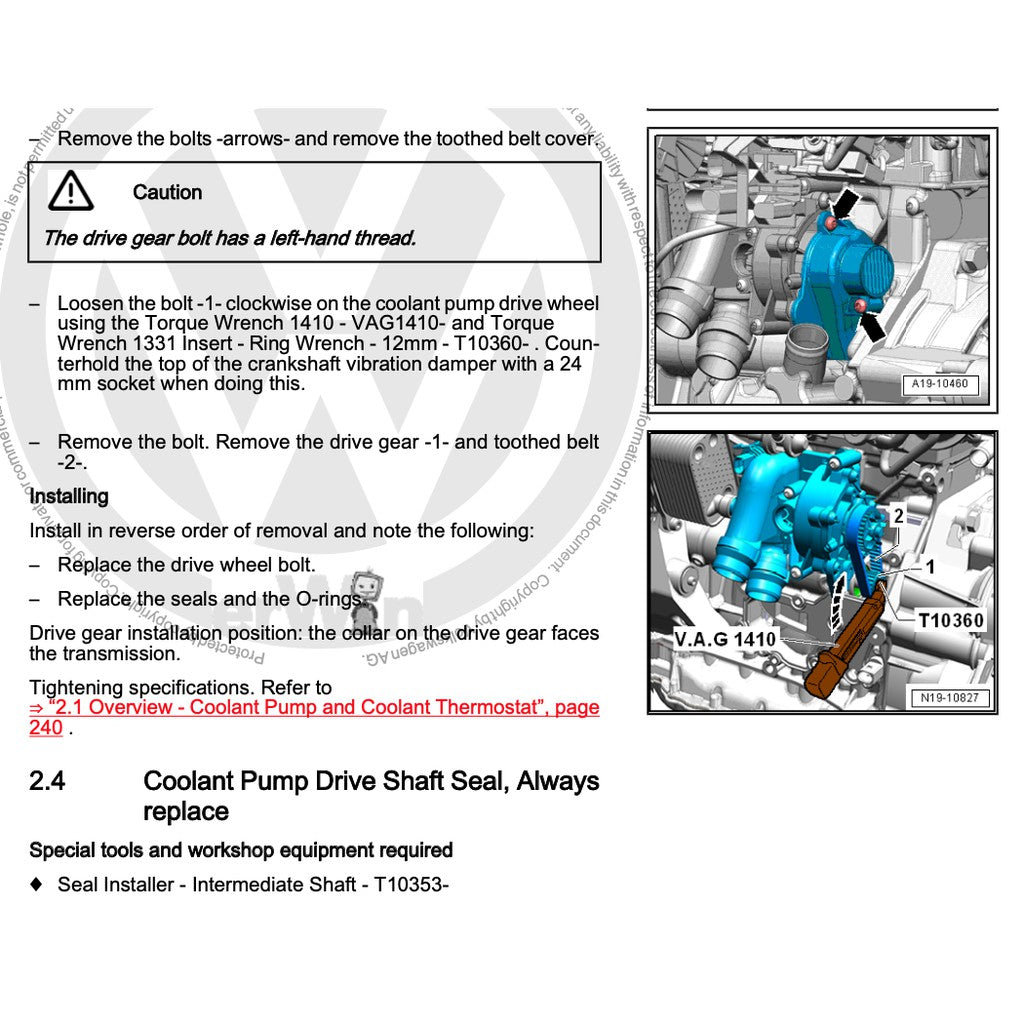 VW GOLF MK6 (2009-2013) SERVICE WORKSHOP MANUAL