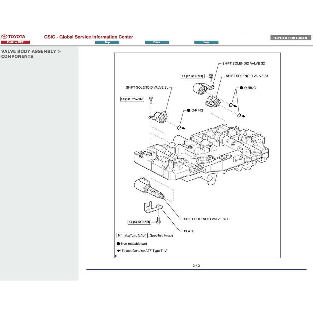 TOYOTA FORTUNER AN150/ AN160 (2015-2022) SERVICE WORKSHOP MANUAL