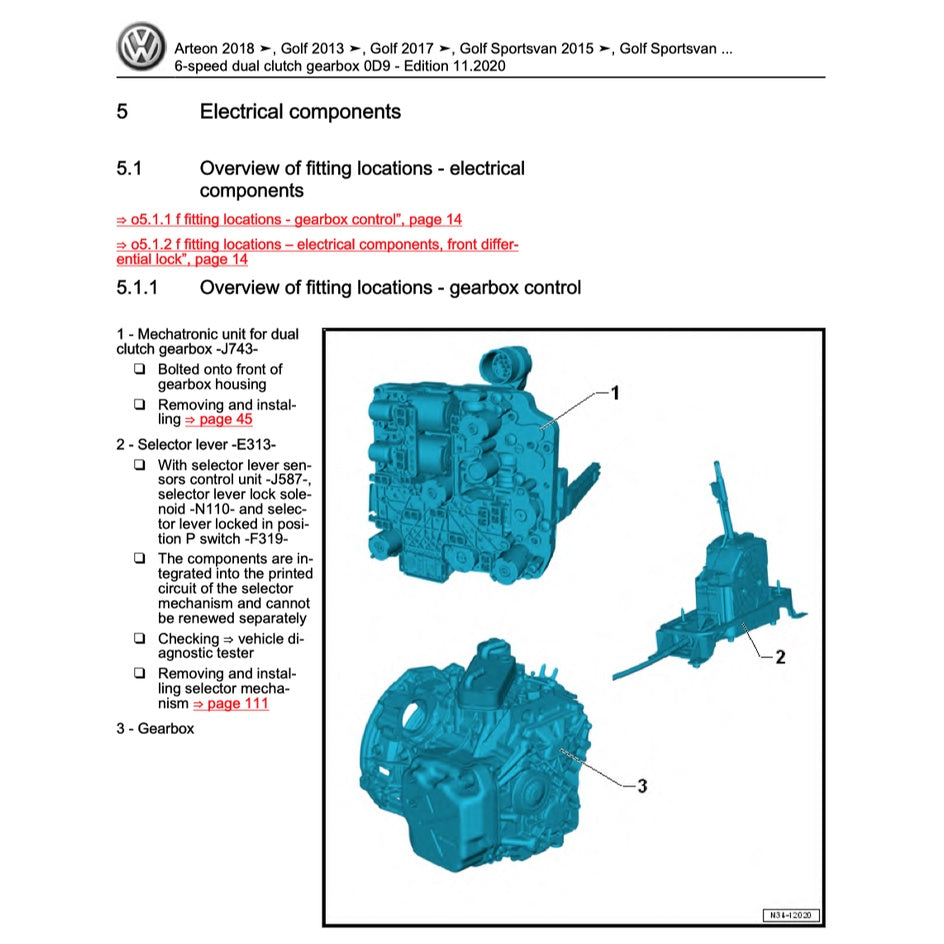 VW PASSAT B8 (2015-2022) SERVICE WORKSHOP MANUAL