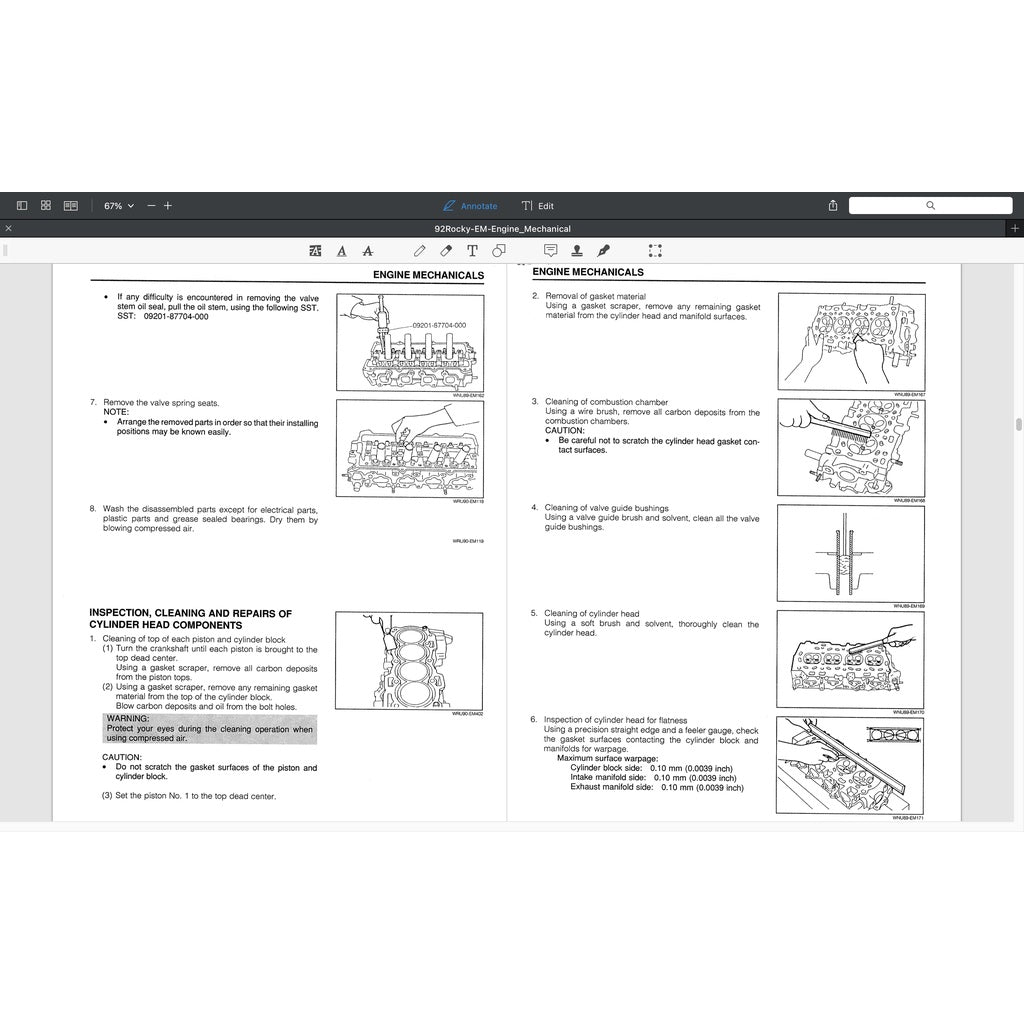 DAIHATSU FEROZA ROCKY F300 (1990-2002) SERVICE WORKSHOP MANUAL
