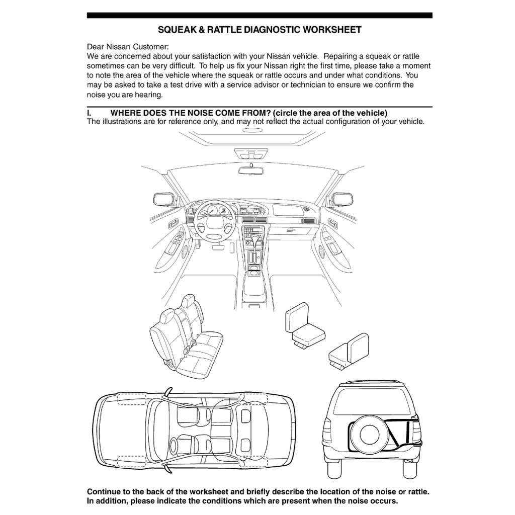NISSAN X-TRAIL T30 (2001-2008) SERVICE WORKSHOP MANUAL