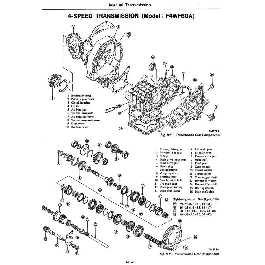 DATSUN 120/130/140/150Y B310 (1977-1981) SERVICE WORKSHOP MANUAL