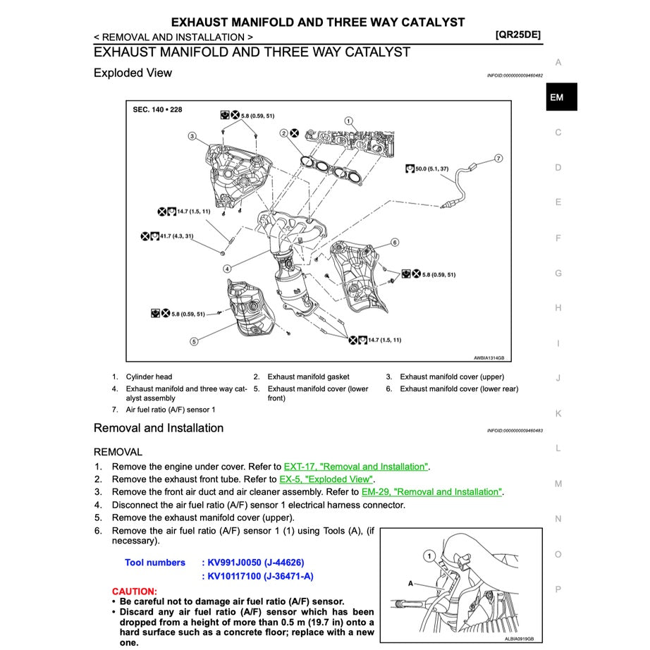 NISSAN TEANA/ ALTIMA L33 (2013-2018) SERVICE WORKSHOP MANUAL