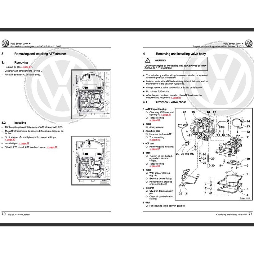 VW POLO MK4 9N (2001-2009) SERVICE WORKSHOP MANUAL