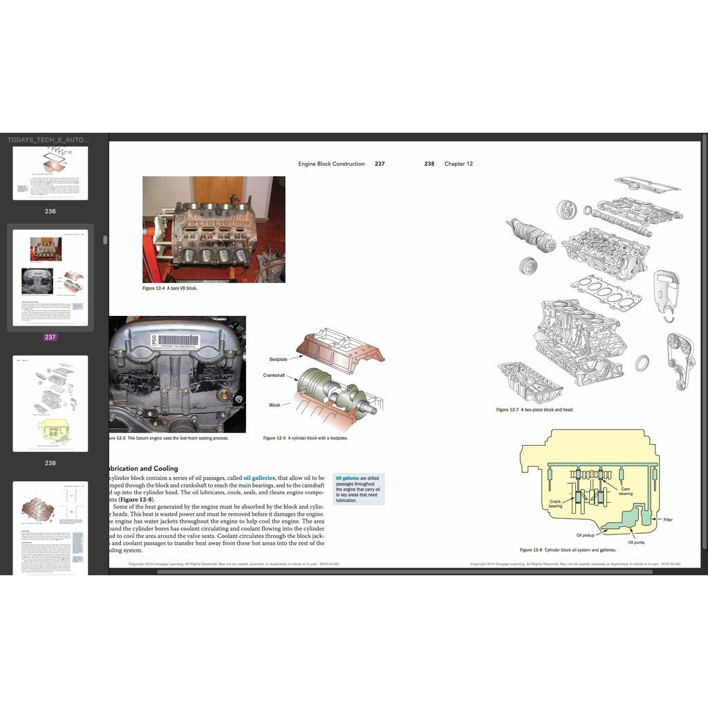 TODAY'S TECHNICIAN: AUTOMOTIVE ENGINE REPAIR & REBUILDING - TRAINING & WORKSHOP MANUAL