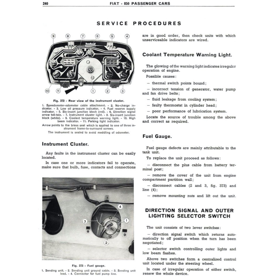 FIAT 850 100 B/C/G (1964-1973) SERVICE WORKSHOP MANUAL + OWNER'S MANUAL