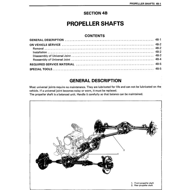 SUZUKI VITARA ET/TA (1989-1998) SERVICE WORKSHOP MANUAL