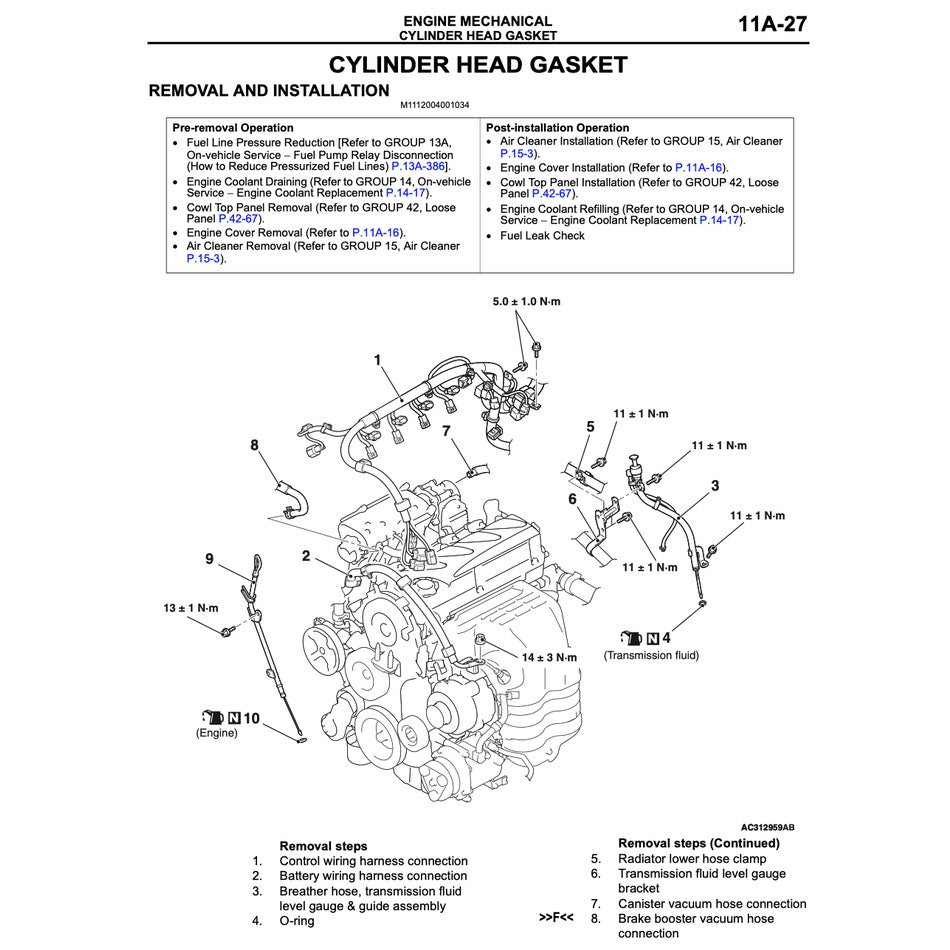 MITSUBISHI GRANDIS (2003-2011) SERVICE WORKSHOP MANUAL
