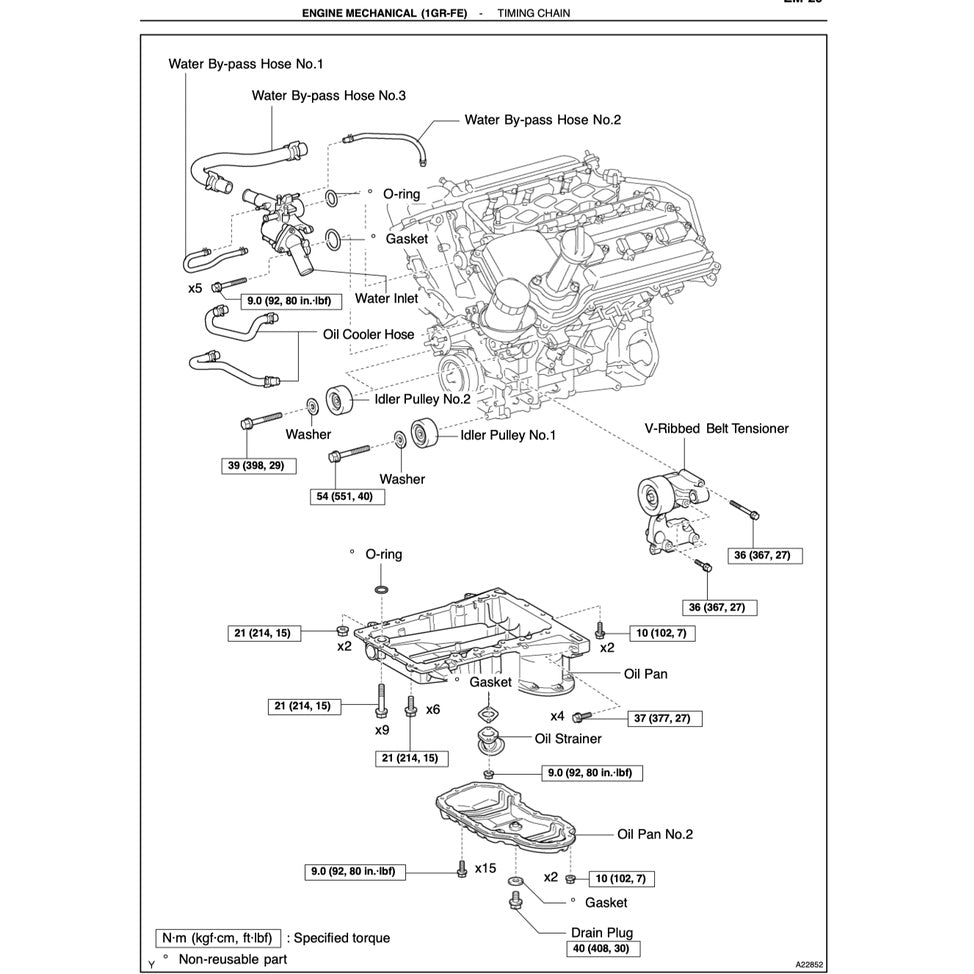 TOYOTA ENGINE 1GR-FE (VVT-I) SERVICE REPAIR WORKSHOP MANUAL