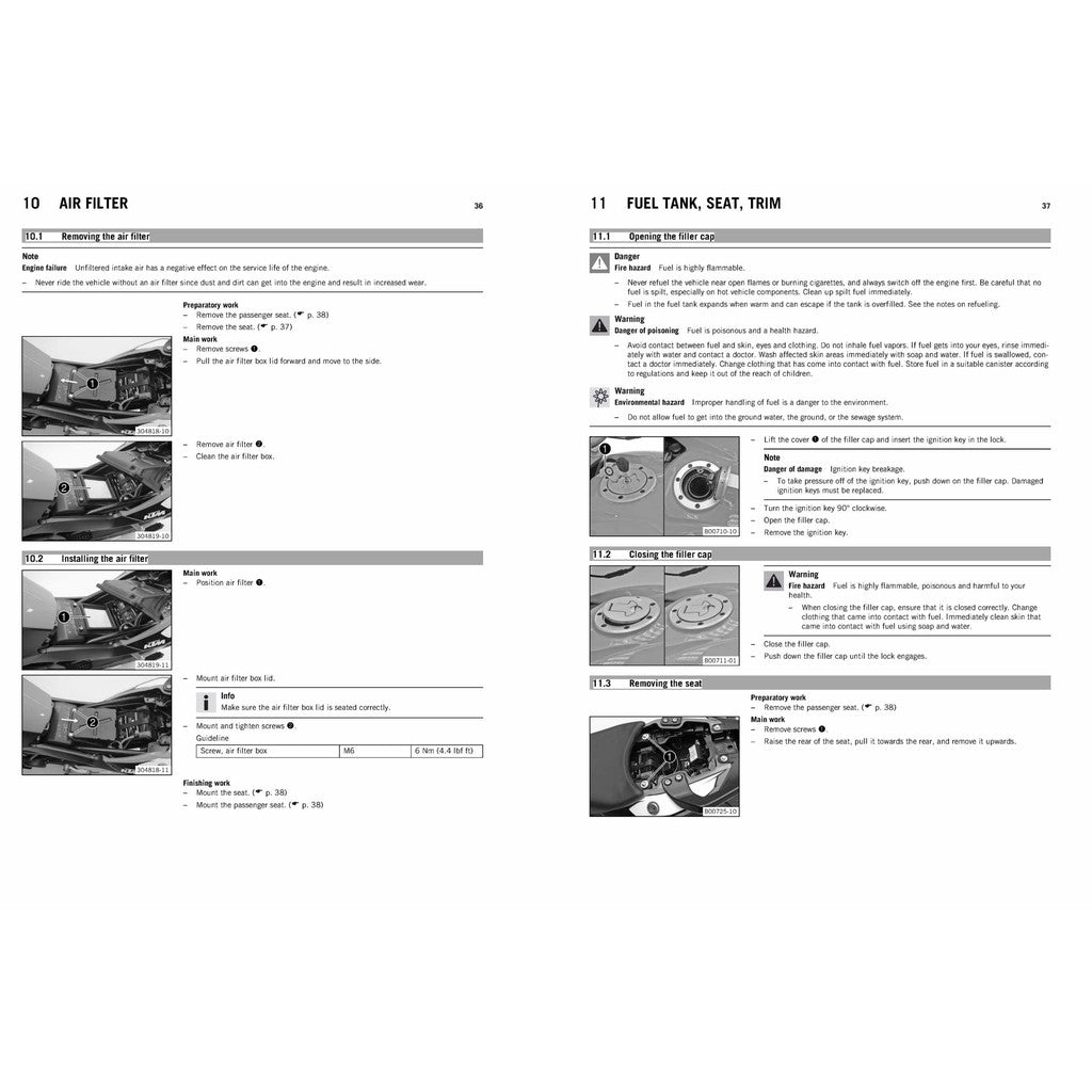 KTM DUKE 125/200 (2012-2018) SERVICE REPAIR WORKSHOP MANUAL + PARTS CATALOGUE + OWNER'S MANUAL
