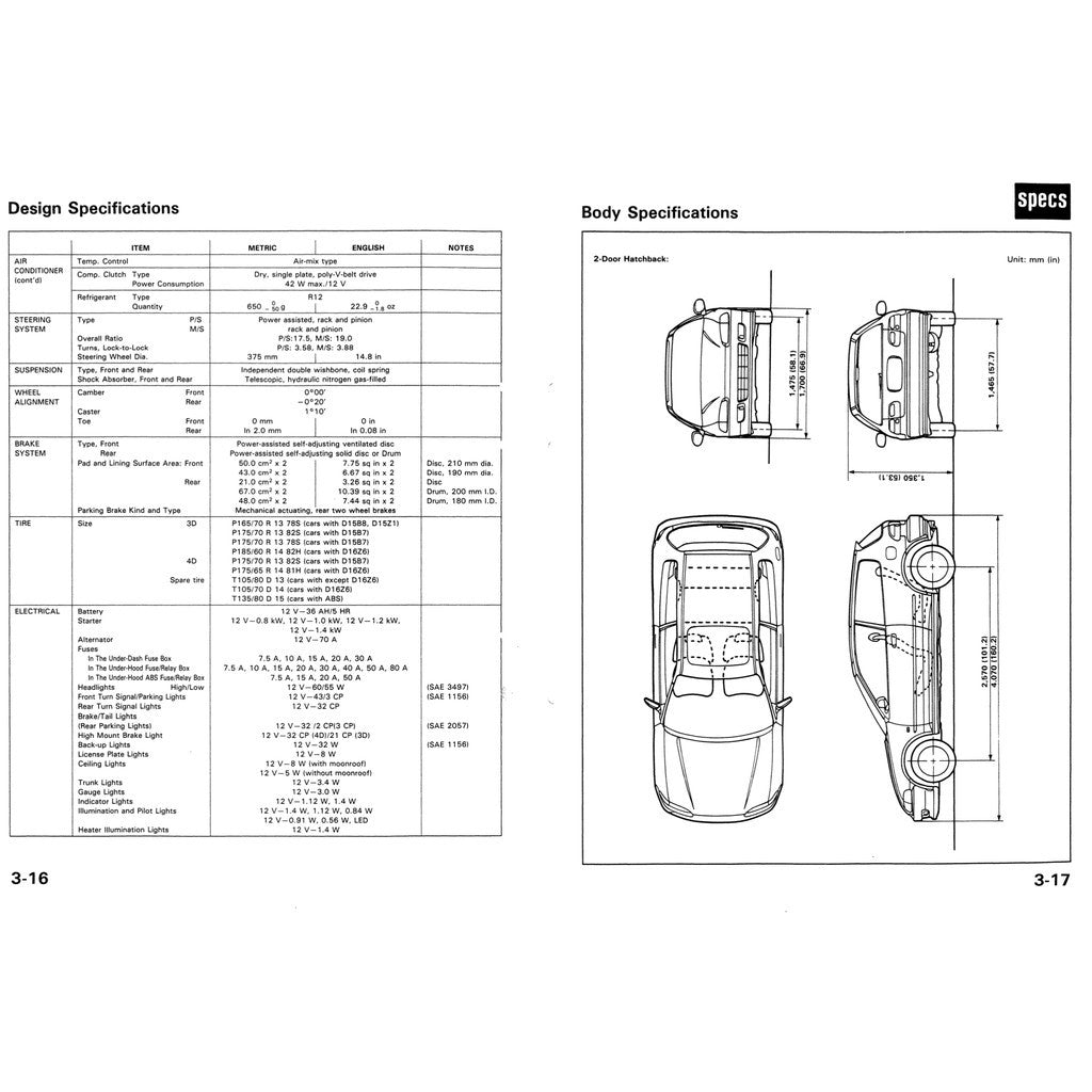 HONDA CIVIC 5 (1992-1995) SERVICE WORKSHOP MANUAL + ELECTRICAL TROUBLESHOOTING MANUAL